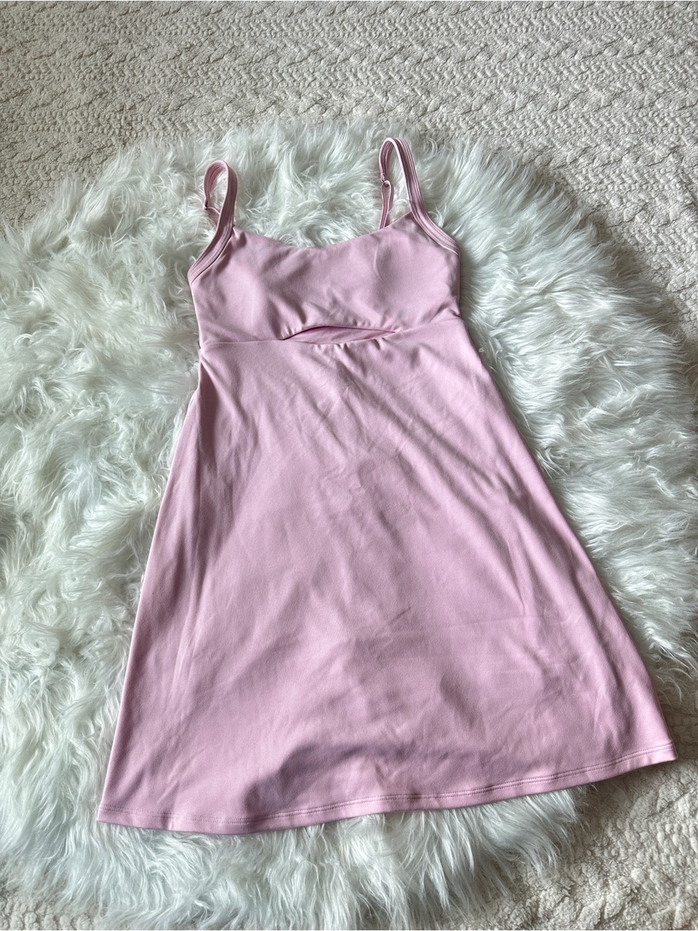 blush pink Gilly Hicks Active Recharge A-Line Cutout Dress
